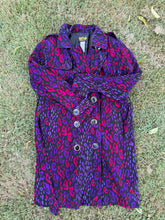 Load image into Gallery viewer, Bob Mackie Pink and Purple Cheetah Trench - Raincoat - SZ Med
