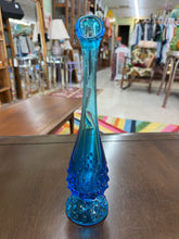 Load image into Gallery viewer, Vintage Blue Fenton Hobnail 9.75 in Vase-Blue Fenton Art Glass | stamped Fenton Hobnail Bud Swung Vase
