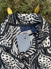 Load image into Gallery viewer, Jane Ashley Black and White Y2K Tapestry Jacket Size L
