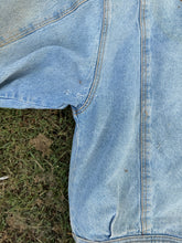 Load image into Gallery viewer, Vintage Camel Cigarette Denim Jacket with Fleece Size XL

