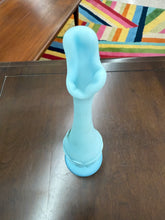 Load image into Gallery viewer, Fenton Vintage Frosted Blue Swung Bud Vase 9.75 inches - With Sticker
