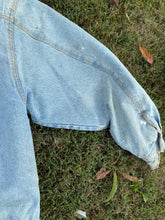 Load image into Gallery viewer, Vintage Camel Cigarette Denim Jacket with Fleece Size XL
