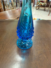 Load image into Gallery viewer, Vintage Blue Fenton Hobnail 9.75 in Vase-Blue Fenton Art Glass | stamped Fenton Hobnail Bud Swung Vase
