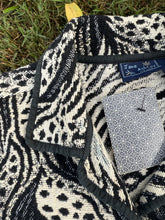 Load image into Gallery viewer, Jane Ashley Black and White Y2K Tapestry Jacket Size L
