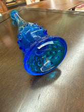 Load image into Gallery viewer, Vintage Blue Fenton Hobnail Vase-Blue Fenton Art Glass | Fenton Hobnail Bud Swung Vase 9.5 Inches
