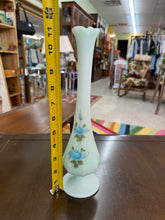 Load image into Gallery viewer, Fenton Vintage Frosted Blue Rose Swung Vase 11.25 in tall- SIGNED
