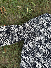 Load image into Gallery viewer, Jane Ashley Black and White Y2K Tapestry Jacket Size L

