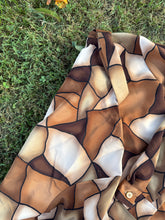Load image into Gallery viewer, Susan Graver Browns Mosaic Button Up - Y2K - SZ M
