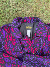 Load image into Gallery viewer, Bob Mackie Pink and Purple Cheetah Trench - Raincoat - SZ Med
