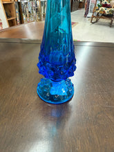 Load image into Gallery viewer, Vintage Blue Fenton Hobnail 11.5 inches Vase-Blue Fenton Art Glass | Fenton Hobnail Bud Swung Vase
