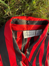 Load image into Gallery viewer, Vintage Black &amp; Red Striped Button up- SZ 12
