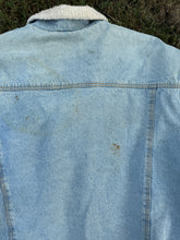 Load image into Gallery viewer, Vintage Camel Cigarette Denim Jacket with Fleece Size XL
