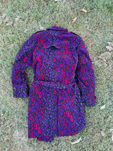 Load image into Gallery viewer, Bob Mackie Pink and Purple Cheetah Trench - Raincoat - SZ Med
