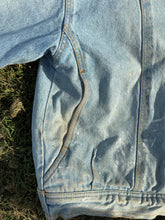Load image into Gallery viewer, Vintage Camel Cigarette Denim Jacket with Fleece Size XL
