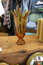 Load image into Gallery viewer, 8 Finger Amber Swung Vase - Viking Glass -
